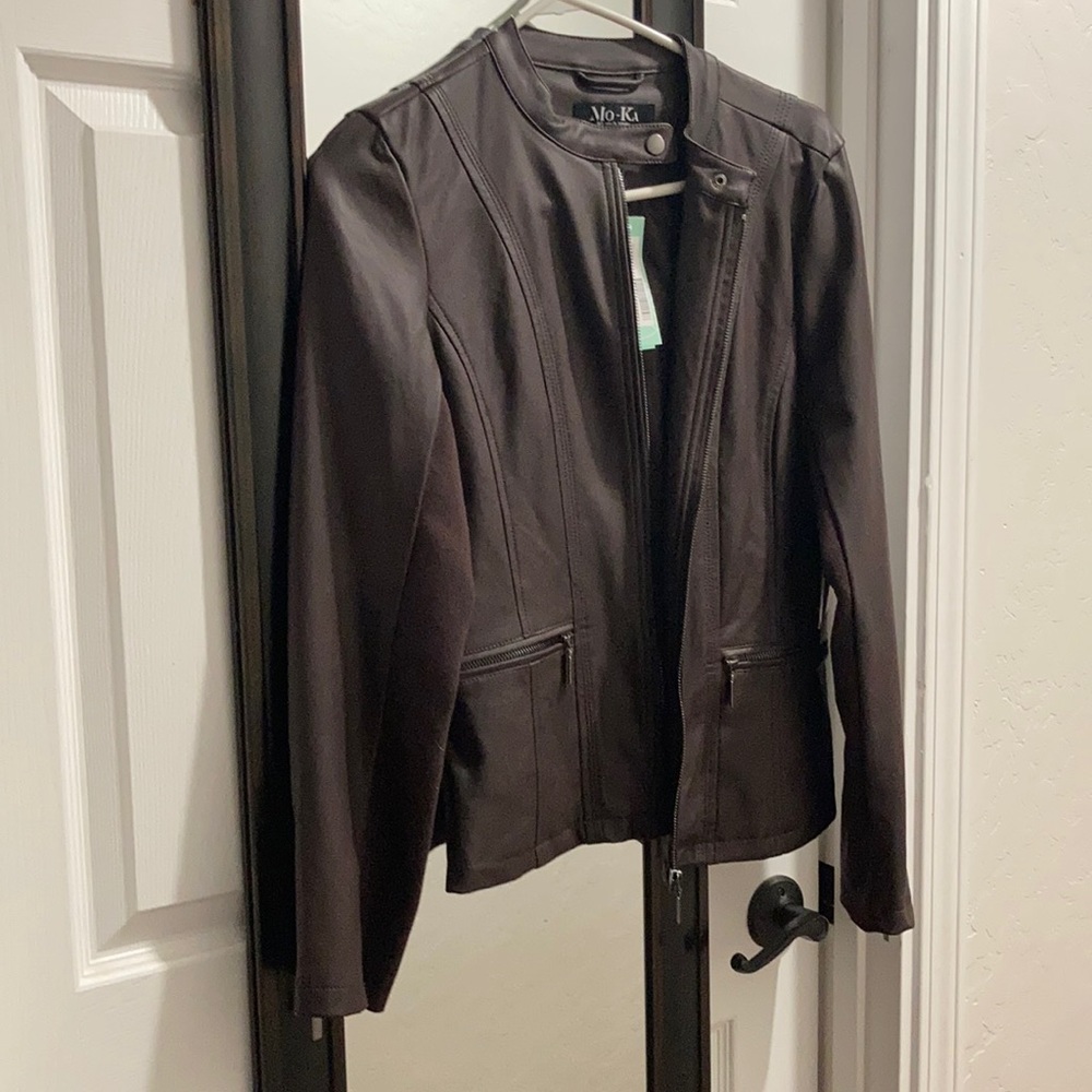 Twighlight Plum Faux Leather Jacket